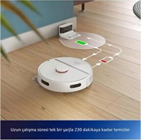 Resim Philips 3000 Serisi Premium Akıllı Robot Süpürge Islak Kuru ve Moplu 230DK Çalışma Süresi ile Emiş Gücü Yüksek 
