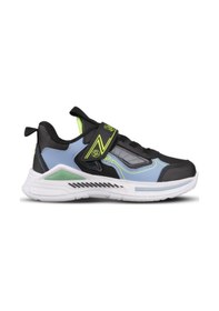 Resim M.P Büyük Erkek Çocuk Cırtlı Siyah-mavi Sneaker Siyah - Mavi 