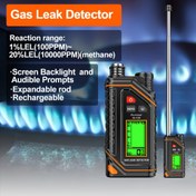 Resim Şarj Edilebilir Dijital Göstergeye Sahip Yanıcı Gaz Sızıntı Tespit Yüksek Hassasiyetli Yanıcı Gaz Doğal Gaz Test Cihazı Metan Dedektörü, Tüm Yanıcı Gazlar İçin Uygun 