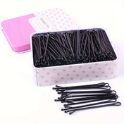 Resim 100 Adet Bobby Pin - Tüm Saç Tipleri İçin Renkli Metal Saç Tokaları, Sevimli Saklama Kutusu Dahil 