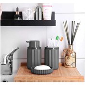 Resim BAM BAM TİCARET Banyo 3'lü Set Gri 