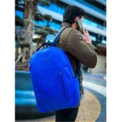 Resim Khi-Zai CNT104 - Cilt Erkek Sırt Çantası Mavı 