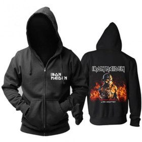 Resim GALASHOP Iron Maiden Metal Song Fermuarlı Hoodie 
