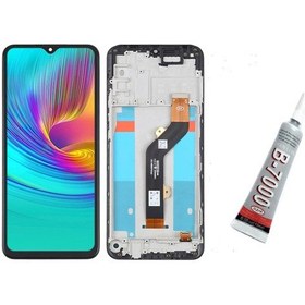 Resim İnfinix Hot9 Play Ekran Dokunmatik Çıtalı Siyah B7000 Yapıştırıcı 