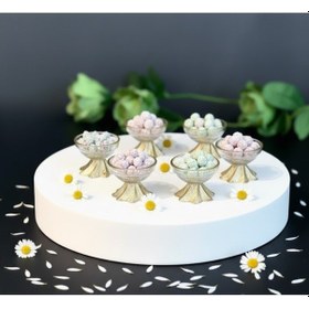 Resim Çnr Home Collection 6' Lı Lüx Kahve Yani Mini Lokumluk Şekerlik Sosluk Reçellik Çerezlik Kase Altin 