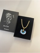 Resim İS DESING Kolye Murano Nazar Boncuklu Harf Detaylı 