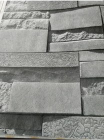 Resim 3 Boyutlu Gri Taş Desen Silinebilir Duvar Kağıdı 5 M² Diğer 