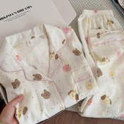 Resim Kadın Pijama Setleri - Sevimli Karikatür Tatlı Ev Giyimi Uzun Kollu ve Pantolonlu, Bahar/Sonbahar Gezileri İçin Mükemmel, Kadınlar İçin Büyük Beden Rahat Kesim İki Parça Set 