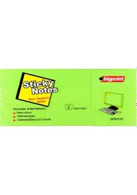 Resim Bigpoint Yapışkanlı Not Kağıdı 3'lü 40x50mm Neon Yeşil 4'lü Paket 