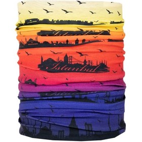 Resim Ride To Love Istanbul Desenli Bandana & Boyunluk Çok Renkli 