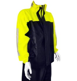 Resim Motosiklet Reflektörlü Yağmurluk Sarı - Siyah 