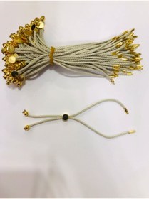 Resim LİVZA BİJUTERİ Asansörlü İp Krem Renk Kullanıma Hazır Asansör İpi 25 Adet 