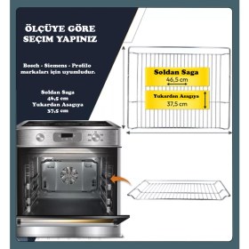 Resim 212 Isıtma ve Soğutma Siemens HB200220/01 Uyumlu Fırın Içi Tel Izgara 46,5cm x 37,5cm 