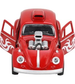 Resim Birlik Metal Işıklı Motorlu Çekbırak Araba Vw Motorlu Tosbağa 1:36 - Minitro FY6757-12D 