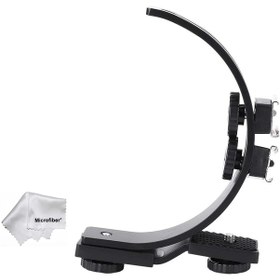 Resim Dslr Aynasız Tepe Kafa Flaş Işık için C-Shape Bracket Holder 