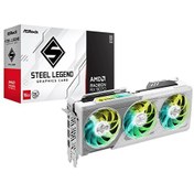 Resim Asrock Radeon RX 9070 Steel Legend OC 16 GB 256 Bit RDNA 4 FSR 4 AMD Ekran Kartı - RX9070 SL 16GO 