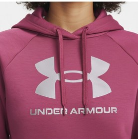 Resim Under Armour Rival Fleece Shimmer Kadın Kırmızı Kapüşonlu Sweatshirt Kırmızı 