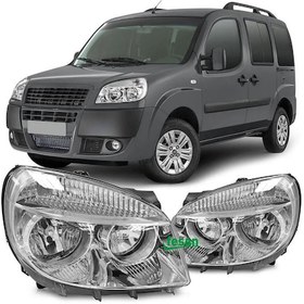 Resim Fiat Doblo Sağ Sol Ön Far Lambası Takımı 2006-2011 