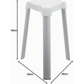 Resim Braventa Collection Banyo Taburesi Alu. Beyaz M-KV17-01 