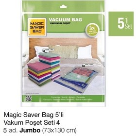 Resim Magic Saver Bag 5'Li Jumbo Vakum Poşet Seti-4 