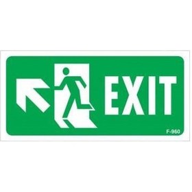 Resim Exit Sol Yukarıı Uyarı Levhası 17,5x25 Kod:960 