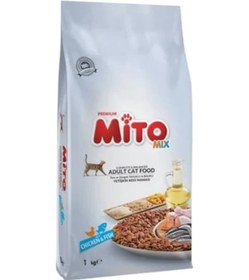 Resim Mito Mix Tavuklu ve Balıklı Yetişkin Kedi Maması 2 x 1 KG 
