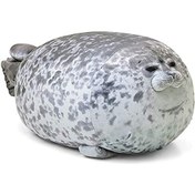 Resim Tomurcuk Blob Fok Yastık - Vintage Gri Peluş Dolma Hayvan Oyuncak, %100 Polyester, Sadece Elde Yıkanır, Sevimli Düğün & Ev Dekoru, Dayanıklı Yumuşak Yatak Aksesuarı, Rahat Oda Vurgusu, Eğlenceli ve Sevimli Görünüm, Yüksek Kaliteli Minder 