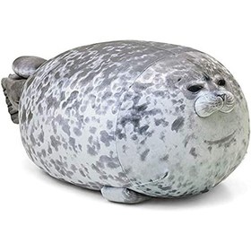 Resim Tomurcuk Blob Fok Yastık - Vintage Gri Peluş Dolma Hayvan Oyuncak, %100 Polyester, Sadece Elde Yıkanır, Sevimli Düğün & Ev Dekoru, Dayanıklı Yumuşak Yatak Aksesuarı, Rahat Oda Vurgusu, Eğlenceli ve Sevimli Görünüm, Yüksek Kaliteli Minder 