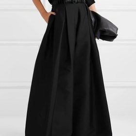 Resim Kadınlar İçin Şık Maxi Pantolon - Kemerli, Dik Diz Boyu, Düz Renk, Her Mevsim Giyilebilir, Günlük ve Resmi Pantolon, Çok Yönlü Giyim, Dökümlü Kumaş, Trend Alt Giyim, Moda Tutkunları İçin, yüksek bel pantolon, kot pantolon, palazzo pantolon, kadın pantolon, kumaş pantolon, gerçek giyim, esofman alti 