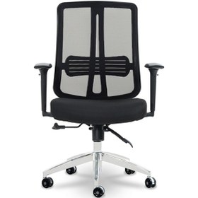 Resim Ofiscombin Fileli Metal Ayaklı Ofis Müdür Makam Yönetici Çalışma Koltuğu Siyah Allegrac200 