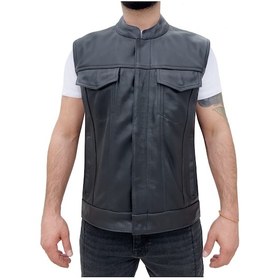 Resim The Biker Jeans California Deri Motosiklet Yeleği 