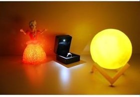 Resim Işık kasabası(189) Işıklı Yüzük Kutusu Kalpli Yüzük, Rcb Led Barbie, 3d Led Küre Gece Lambası Pembe 8 x 15 
