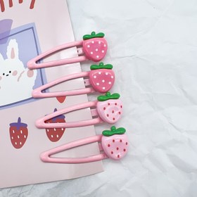 Resim Kızlar İçin Büyüleyici Çilek Saç Tokası - Sevimli Meyve Temalı Yan & Saç Örgüsü Aksesuarı, Dayanıklı Plastik, Bb Saç Tokası, Saç Örgüsü Tokası 