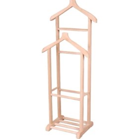 Resim Erdem Mobilya Çift Tepeli Ahşap Dilsiz Uşak Askılık 