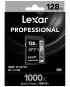 Resim Lexar 128 GB 1000x U3 V60 4K SD Hafıza Kartı (150 Mb\u002Fs) 