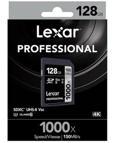 Resim Lexar 128 GB 1000x U3 V60 4K SD Hafıza Kartı (150 Mb\u002Fs) 