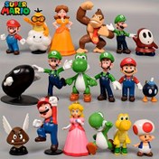 Resim 16/18 Parça "Party Favor" Super Mario Figür Seti. Klasik Mario karakterlerini içerir, ev ve ofis dekorasyonu için uygundur, aynı zamanda koleksiyon için harika bir hediye! Mario hayranları için mükemmel doğum günü hediyesi 