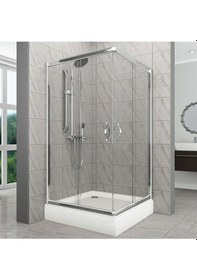 Resim Nokta Duşakabin Lüks Camlı Kare Duşakabin + Kere Duş Teknesi Nd101 Şeffaf 