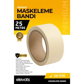 Resim Premium 48MM x 25M Maskeleme ve Boya Bandı – Iz Bırakmaz, Yüksek Kalite Kağıt Bant 