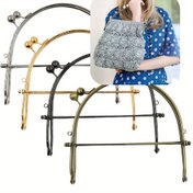 Resim 1 adet 15cm Demir Telli El Kolu Altın Toptan 4 Renk Seçeneği, Bronz, Gümüş, Altın Çanta Aksesuarları, Çanta Tokası, DIY Cüzdan Yapımı 