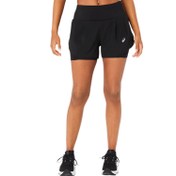 Resim Asics Road 2-n-1 3.5in Short Kadın Siyah Koşu Şortu 
