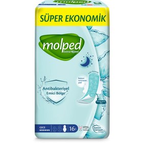 Resim Nessiworld Molped Ekstra Hijyen Gece Ped Süper Eko 16 Adet 