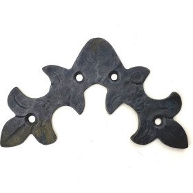 Resim İlk El Grup Ieg™ Antika Tarz Dekoratif Pirinç Yaprak Gönye - 100X110 Mm, Oksit 