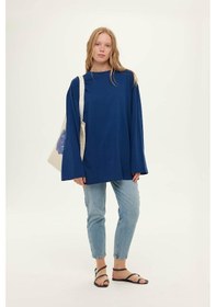 Resim Manuka Geniş Kol Oversıze Tshırt İndigo Indigo 