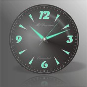 Resim M3 Decorium Büyük 35 cm Bombe Camlı Gece Görünen Ev Ofis Fosforlu Duvar Sa... 