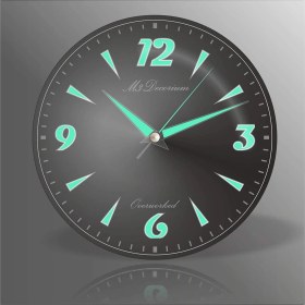 Resim M3 Decorium Büyük 35 cm Bombe Camlı Gece Görünen Ev Ofis Fosforlu Duvar Sa... 