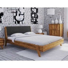 Resim zerkaconcept Şehzade Ithal Ladin Masif Ahşap Başlıklı Karyola 150*200 