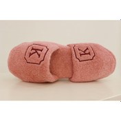 Resim K Harf Havlu Banyo Ev Otel Lohusa Terliği Kalın Taban Terlik Gülkurusu 