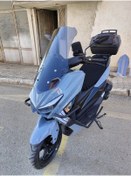 Resim Motocam Kuba Chia 125 Siperlik Ön Cam 2023 2024 Model 65cm Açıkfüme Renkli 4mm Orta Boylu Cam 