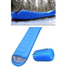 Resim Sevinç Mavi Kamp Çadırı Uyku Tulumu 190X70 Cm Hafif Polyester Malzemeden Ergonomik Tasarım 